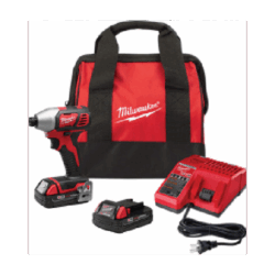 Milwaukee Kit de Destornillador de Impacto 2656-22CT, Inalámbrico, 1/4"