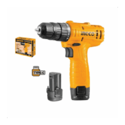 Ingco Taladro de Batería CDLI12428, Inalámbrico, 3/8"