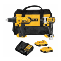 DeWALT Taladro de Batería con Percusión DCK222D2-B3, Inalámbrico, 1/2”