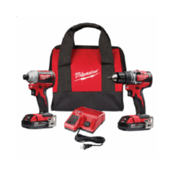 Milwaukee Kit Taladro y Rotomartillo de Batería 2900-22CT, Inalámbrico, 1/4"